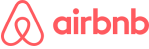 Airbnb-Logo mit pinkrotem Schriftzug.