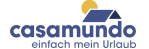 Casamundo Logo mit Slogan 'einfach mein Urlaub'.